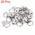 X Autohaux 20pcs Silver Tone D Shape Tie Down Anchors Lashing Rings For Car Truck Trailer Cargo Rv Boats