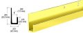 Crl Dipped Brite Gold Anodized 1 4 Standard Aluminum J Channel 12 Ft Long