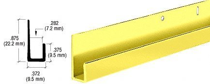 Crl Dipped Brite Gold Anodized 1 4 Standard Aluminum J Channel 12 Ft Long
