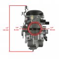Caltric Carb Carburetor 40mm Compatible With Kawasaki Klr650 1987 1988 1989 1990 1991 1992-2007