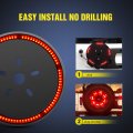 Tl-12 Spare Tire Brake Light Wheel 3rd For Jeep Wrangler 2007 2018 Jk Jku Yj Tj Red Led Waterproof Rear Assembly