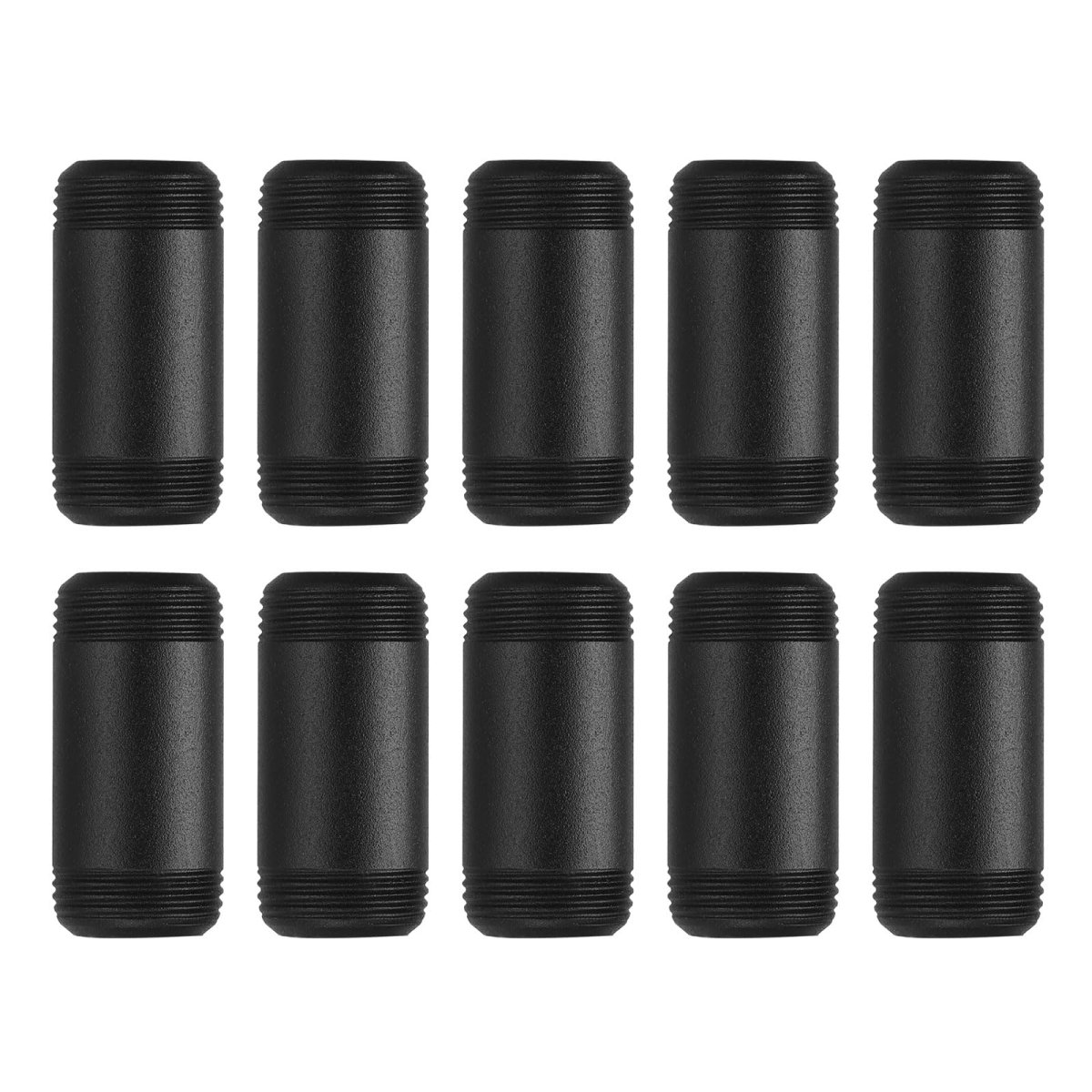 10 Pcs 3 4 In X 2 Galvanized Male Threaded Pipes Black Pre Cut Plumbing Pipe Fittings For Diy Furniture Shelving Table And Home