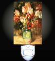 Vase With Tulips By Renoir Decorative Night Light 