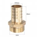 Uxcell Brass Hose Barb Fitting Straight 19mm X G3 4 Male Thread Pipe Connector With Stainless Steel Clamp Pack Of 1