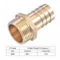 Uxcell Brass Hose Barb Fitting Straight 19mm X G3 4 Male Thread Pipe Connector With Stainless Steel Clamp Pack Of 1