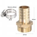 Uxcell Brass Hose Barb Fitting Straight 19mm X G3 4 Male Thread Pipe Connector With Stainless Steel Clamp Pack Of 1