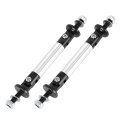 2pcs Car Universal Adjustable Front Bumper Lip Splitter Support Rod Silver Tone 