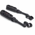 Smt Motorcycle Black Long Angled Adjustable Peg Mounting Kit Wing Zombie Sull Footrest For V-star Roadstar Suzuki Boulevard