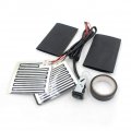 Universal Motorcycle Heated Grips Handlebar Heater Hand Warm Grip Inserts Pads 12v With Switch For Motorbike Atv Black 
