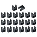 20pcs Pvc Water Pipe Clamps U Shaped Tubing Hose Buckles For 25mm Od Industrial Irrigation Tube Holder And Hanger Support Black 
