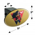 Wonder Woman 80th Red Logo Pose Oval Tow Trailer Hitch Cover Plug Insert