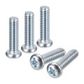 8-32x3 4 Pan Head Phillips Machine Screws 50pcs Zinc Plated Carbon Steel Cross Fully Threaded Bolts 