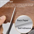 Uxcell Wood Grain Tape 1 97 X16 41 Ft Wall Paper Border Sticker Self-adhesive Repair Patch For Corner Table Door Sofa Furniture