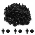 Uxcell 50pcs 6 8mm Hole Dia Black Universal Car Fender Rivets Plastic Fastener Clips