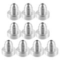10 Pcs 4an Male Weld On Fitting Bung Hose Adapter Aluminum Alloy Fuel Oil Fittings Silver Tone 