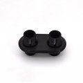 2-port Billet Aluminum Firewall Heater Bulkhead Connector Hot Rod Black 