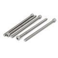 Uxcell M8x140mm Thread 304 Stainless Steel Hex Socket Head Cap Screw Bolt Din912 5pcs