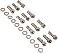 400-1412 Header Studs With Hex Nuts Polished Stainless Steel Set Of 12 For Select Chevrolet Small Block Engines 3 8 In Diameter 