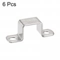 Uxcell U Shaped Connector Bracket 22 X 27mm 304 Stainless Steel For Door Closed Bar Holder Strut Channel 6pcs
