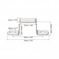 Uxcell U Shaped Connector Bracket 22 X 27mm 304 Stainless Steel For Door Closed Bar Holder Strut Channel 6pcs