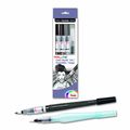 Pentel Arts Color Water Brush Box Set Black Gray Sepia Aquash Gflfrhbp 