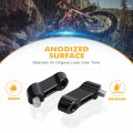 Nicecnc Right-hand Black 2pcs Threaded 10mm Stem Mirror Mount Risers Extenders Adapters For Motorcycle Dual Sport Cruisers