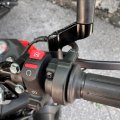 Nicecnc Right-hand Black 2pcs Threaded 10mm Stem Mirror Mount Risers Extenders Adapters For Motorcycle Dual Sport Cruisers