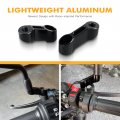 Nicecnc Right-hand Black 2pcs Threaded 10mm Stem Mirror Mount Risers Extenders Adapters For Motorcycle Dual Sport Cruisers