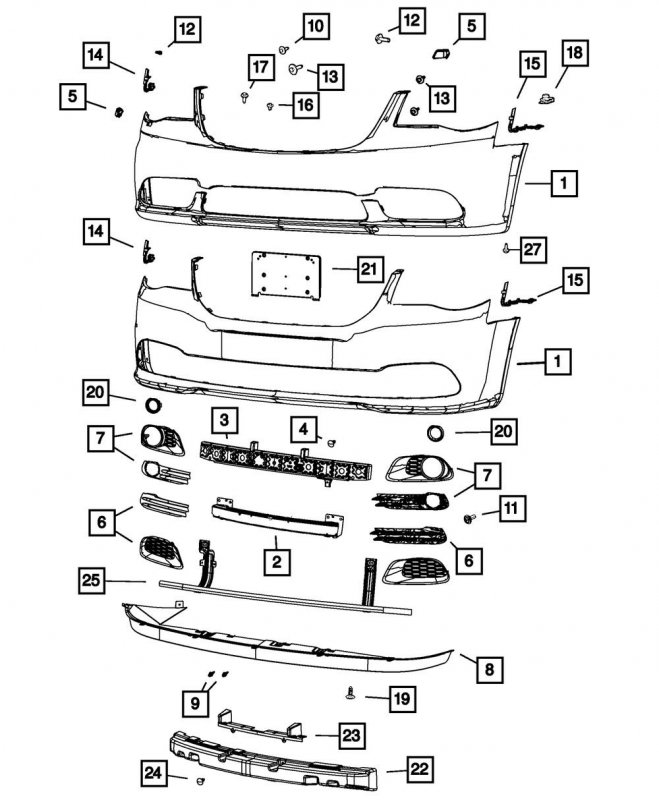 Mopar Retainer Fascia