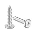 M3 X 16mm 50 Pack Flat Round Socket Head Screws Stainless Steel Self Tapping Full Thread Hex Cap Bolt For Wood Furniture 