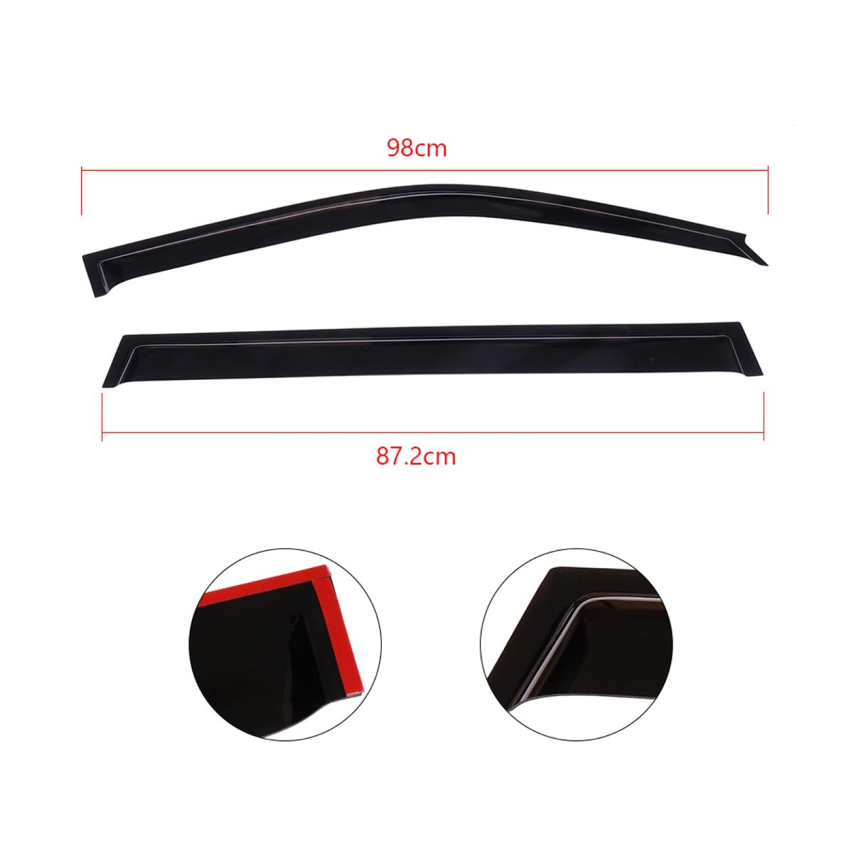 Outside Mount Window Wind Deflectors Replacement For 2001-2007 Toyota Highlander Visors Rain Guard 4pieces