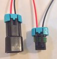 1x Female And Male Connector Plug 2-way 2 Pin Waterproof Electrical Metri-pack