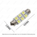 Sawe 42mm 6-smd 5050 Festoon Dome Map Interior Led Light Bulbs Lamp For 211 212 211-2 212-2 214-2 560 569 578 6413 6429 20