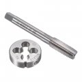 Uxcell M10 X 1mm Metric Tap And Die Set Machine Thread Screw With Rounding Kit For Nut Bolt Thread Repair