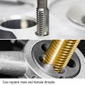 Uxcell M10 X 1mm Metric Tap And Die Set Machine Thread Screw With Rounding Kit For Nut Bolt Thread Repair
