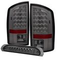 Xtune Alt-jh-dr02-led-set-sm Tail Light Dodge Ram 02-06 1500 2500 3500 03-06 Led With 3rd Brake Lamps- Smoked 