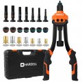 Hardell Rivet Nut Tool 14 Rivnut With 100 Pcs Nuts And 7 Metric Inch Mandrels M6 M8 M10 1 4-20 5 16-18 3 8-16 10-24 Rugged 