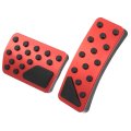 1 Set Car Brake Pedal Pad Gas Accelerator Cover For Jeep 2011-2021 Red 