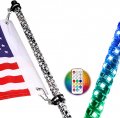 Nirider 5ft Led Whip Light With Flag Pole Remote Control Spiral Rgb Chase Offroad Warning Lighted Antenna Whips For Utv Atv Off 