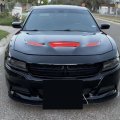 Hood Scoop Bezels For 2015-2020 Dodge Charger Srt Hellcat Grill Vent Trim Red Plastic Side Grilles Not Fit 2021 Models Center