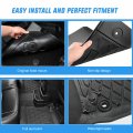 Tpe Floor Mats For Honda Pilot 7 Passenger 2016 2017 2018 2019 2020 2021 2022 All Weather Custom Fit Heavy Duty Liners Black