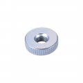 Uxcell Round Knurled Thumb Nuts Conector Lock Adjusting M4 Female Threaded Thin Type Blue Zinc Plating Pack Of 10