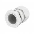 Uxcell 15pcs Pg19 Cable Gland Waterproof Plastic Joint Adjustable Locknut White For 12mm-15mm Dia Wire