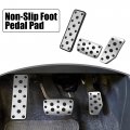 X Autohaux 3pcs Foot Pedal Brake Gas Padrest Non Slip Foot Covers For Subaru Crosstrek Xv Impreza Forester Legacy Outback
