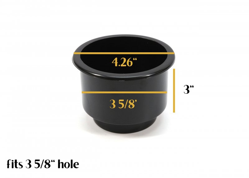 5 Pack Drop In Recessed Cup Holder Poker Boat Car Plastic Pool Table Sofa Black Large