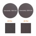 Uxcell 40pcs 3 Inch Sanding Sponge Set 1500 Grit 3000 Hook And Loop Disc Wet Dry Polishing For Car Wood Drywall Metal