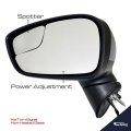 Spieg Driver Side Mirror For 2011-2019 Ford Fiesta Power Adjustment Non-heated With Spotter Glass Primed 3 Pins Left Fo1320458