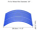 20pcs Fit 20 Wheel Motorcycle Car Bike Rim Sticker Strips Reflective Stripe Tape Reflector Blue