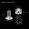 Uxcell M4 X 10mm Plastic Phillips Machine Screws With Nuts And Flat Washers Pc Head Bolts Transparent 20 Sets