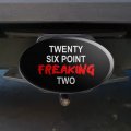 Twenty Six Point Freaking Two Marathon 26 2 Oval Tow Trailer Hitch Cover Plug Insert